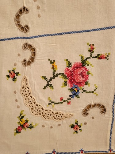 Tovaglia vintage punto - , croce