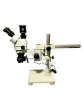 Amscope Trinocular Boom Stereo Zoom Microscopio Anello Lucidatura 8k Fotocamera
