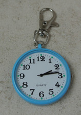 Orologio taschino cipolla infermiera infermiere portachiavi medico celeste blu