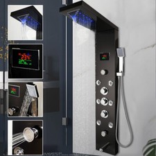 Pannello doccia bagno nero LED