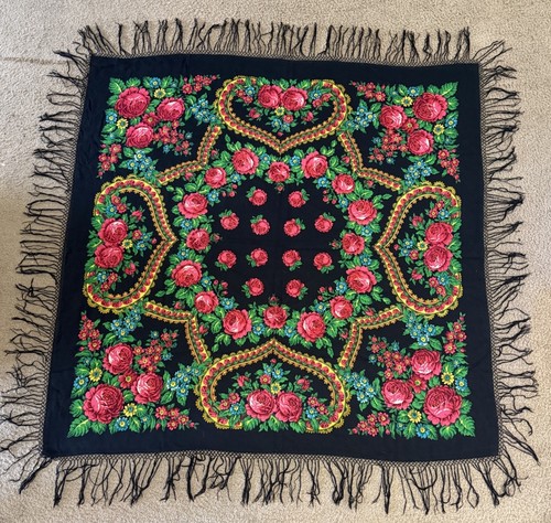 Sciarpa vintage 58x58 lana