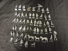 Lotto 55+ Soldatini Giocattolo Piombo Parti Rimovibili Metallo Soldatini Giocattolo Militare 