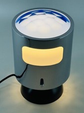 Veca Lampada Da Tavolo In Vetro E Metallo Design Space Age 1970