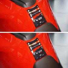 Motorcycle tank visor sticker