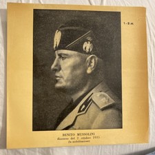 3990 33 Giri 7” DISCO DISCORSO DI BENITO MUSSOLINI 1935 LA MOBILITAZIONE