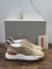 Santoni Innova Sneaker Suede Beige  Luxury Scarpe Santoni Donna 35