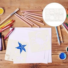 16pcs di stencil a tema mare