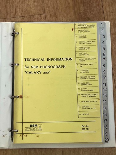 Nsm vinyl galaxy - galaxy, technical