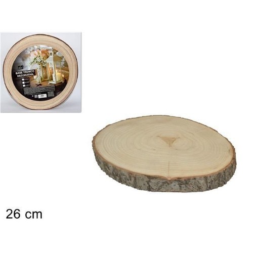 Base tronco legno naturale - legno,
