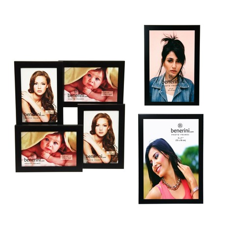 Plain black aluminium photo - black,
