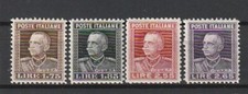 Regno 1927  VEIII Alti valori serie completa linguellata MH centrata