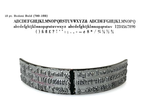 780 10b bodoni - bold, type