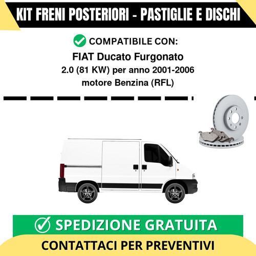 Kit freni posteriori per fiat - kit,
