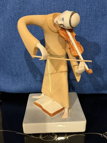 Frate violinista ceramica - in,