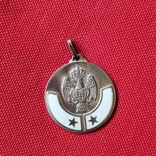 5° LANCIERI DI NOVARA MEDAGLIA ARGENTO CON SMALTI (MM.28) #MD10