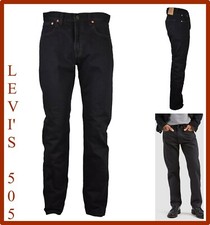 jeans levis uomo levi's 505 pantaloni denim vintage neri regular fit 46 w29 w33