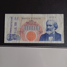 Banconota RR Molto Rara Da Collezione Italiana 1000 Lire Verdi 1964 Bb Lotto Z9
