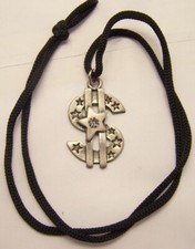 COLLANA CIONDOLO METALLO DOLLARO STELLE C073