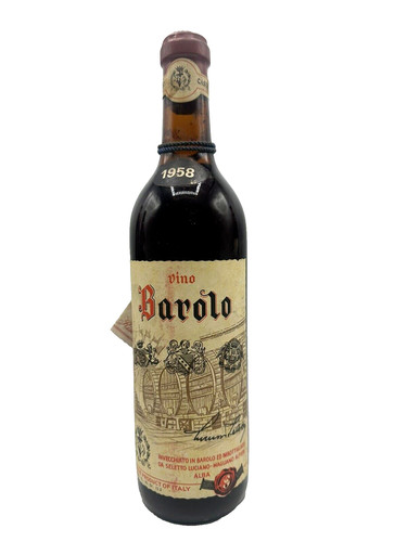 Vintage vino rosso barolo - vino, 1958