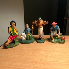 4 Statuine  Presepe in pasta