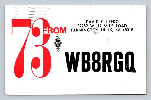 Radioamatore qsl qso - radioamatore, wb8rgq