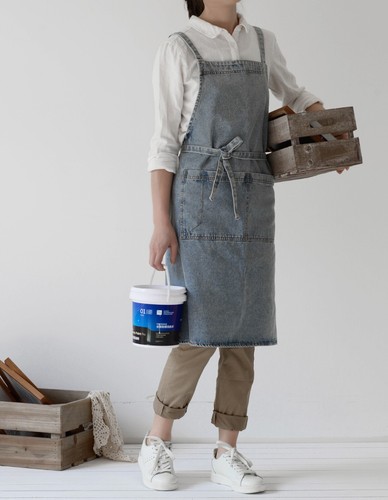 Grembiule jeelow cotone denim - grembiule,