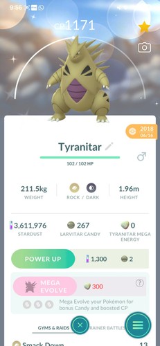 Pokemon tyranitar shiny lucky - tyranitar,