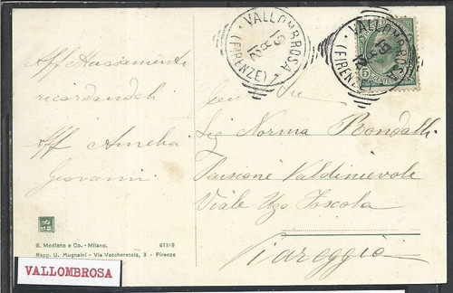 1912 con annullo su - annullo, t,r,