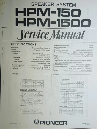 Pioneer hpm 150 - pioneer, hpm-150