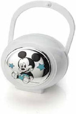- Disney Topolino Clip Ciuccio, Catenella Portaciuccio Con Box in Argento - Idea