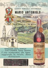 NG3880 - GATTINARA VERCELLI - PUBBLICITARIA VINI ANTONIOLO NON VIAGGIATA PIEGA