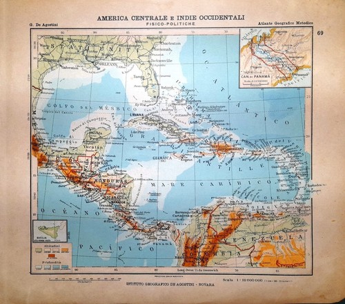 Carta geografica antica centro - geografica,