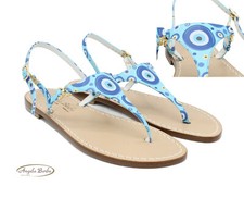 Sandali da donna capresi artigianali in cuoio bassi infradito Capri Positano 