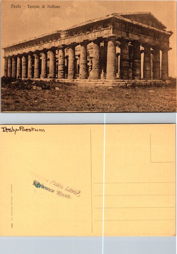 Cartolina tempio greco - tempio, antico