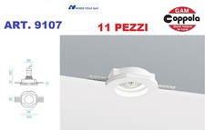FARETTO IN GESSO INCASSO NOBILE 9107 FARO PER LAMPADINA LED CONTROSOFFITTO GESSO