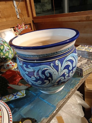 Vaso terracotta decorato - vaso,