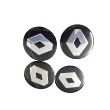 4 Pezzi Coprimozzo Adesivo Renault  Tappo Cerchi In Lega 56mm Non Originali