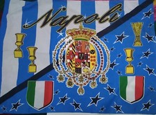 BANDIERA CALCIO NAPOLI 130x100cm coppa uefa scudetto coppa italia