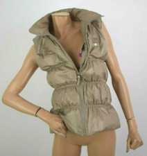  Champion Piumino Trapuntina Giubbotto Gilet smanicato Beige lucido donna M-39D