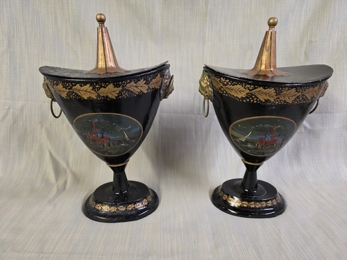 Coppia urne castagno - urne,