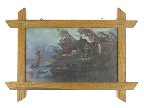 Quadro antico paesaggio - quadro,
