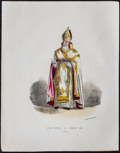 1862 vescovo siria costume - vescovo,