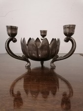 Candelabro  di ottone silver plated vintage