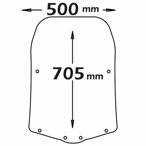 Parabrezza isotta 705x500mm - parabrezza,