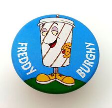 Spilla FREDDY BURGHY metallo Fast Food Drink VINTAGE Italia ANNI 80 (PANINARO)