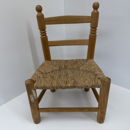 Vintage ladder back dark wood - vintage,