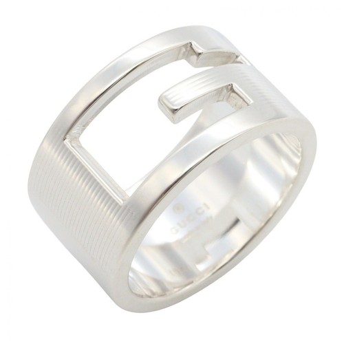 Anello logo gucci argento - logo,