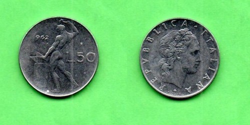 Italia lire 50 - italia, 1962