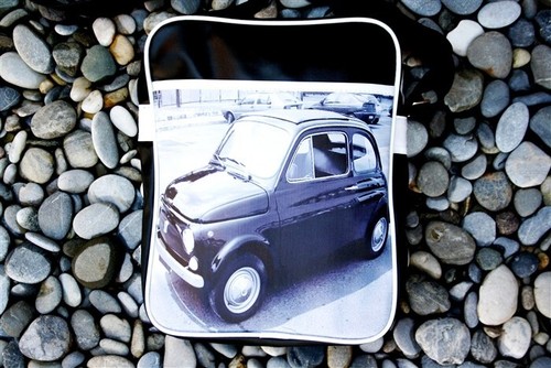 Borsa mini fiat auto vinile - borsa,