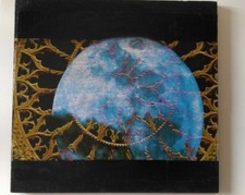 Quadro decoupage legno rosone collemaggio luna  l'aquila
